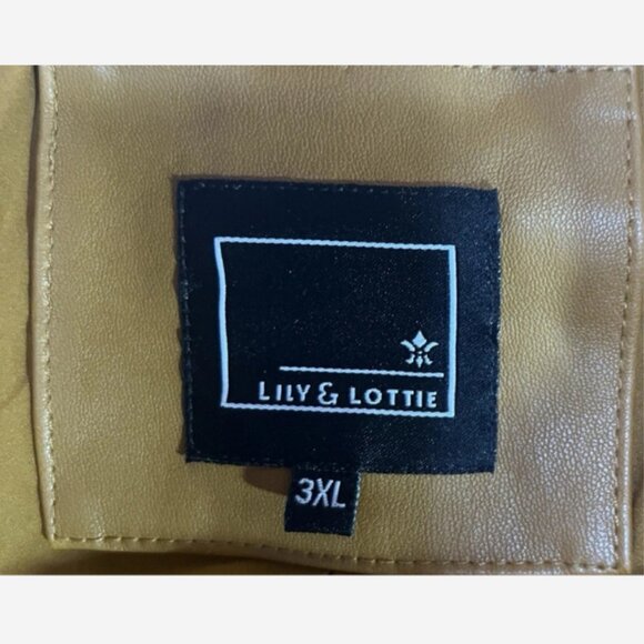 Lily & Lottie Jacket Polyurethane Coated Women's 3X Brown Lined Zip Front/Sleeve - Picture 4 of 4